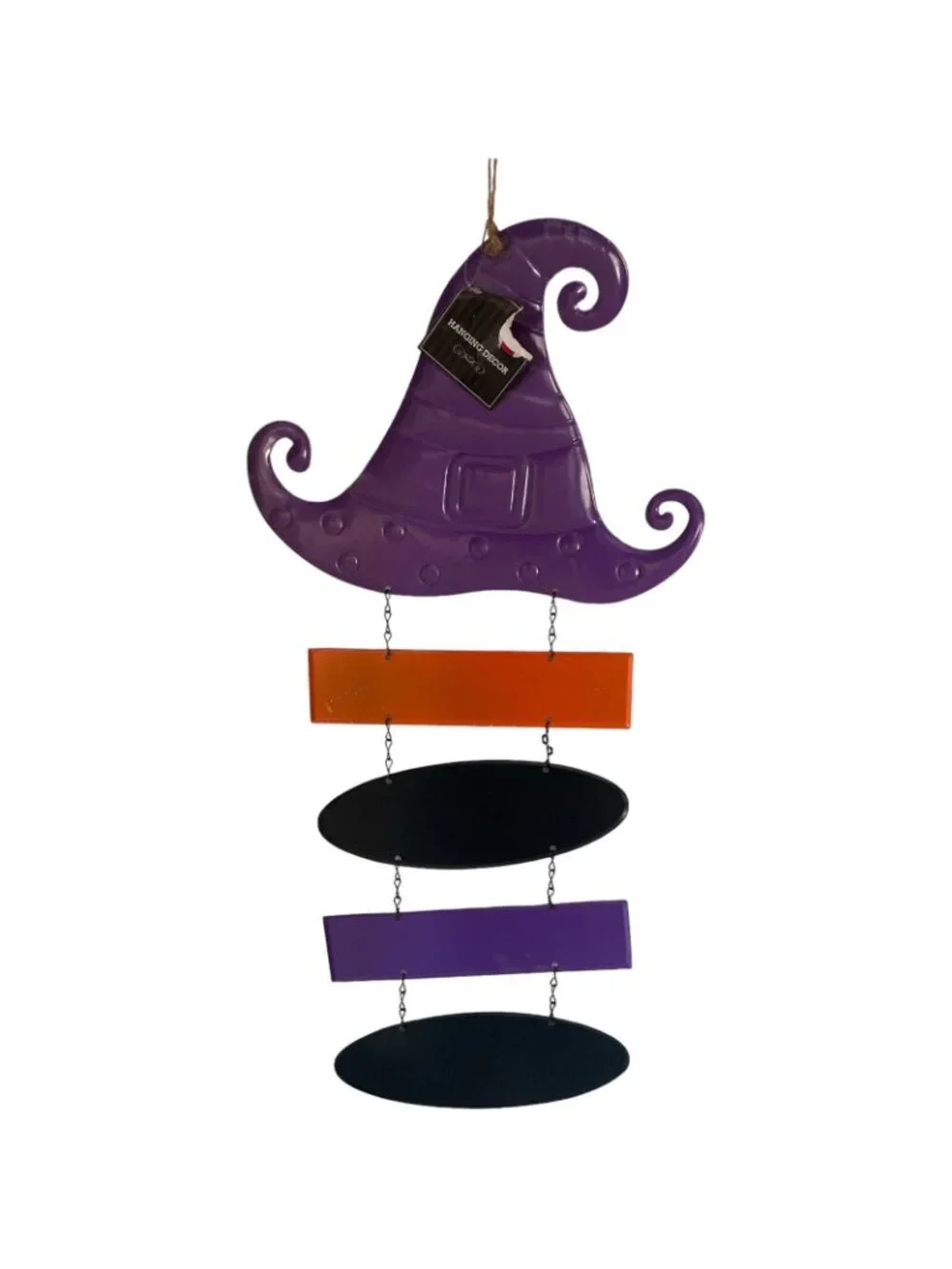 Halloween Metal Wall Hanging Witch Hat Ding Dong The Witch Is In 24